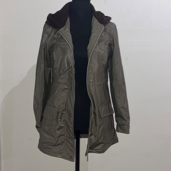 Metallic gray/brown lined coat - Picture 4 of 15